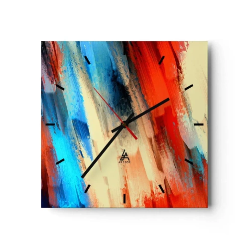Vægur, Uret - En kaskade af farver - 30x30 cm