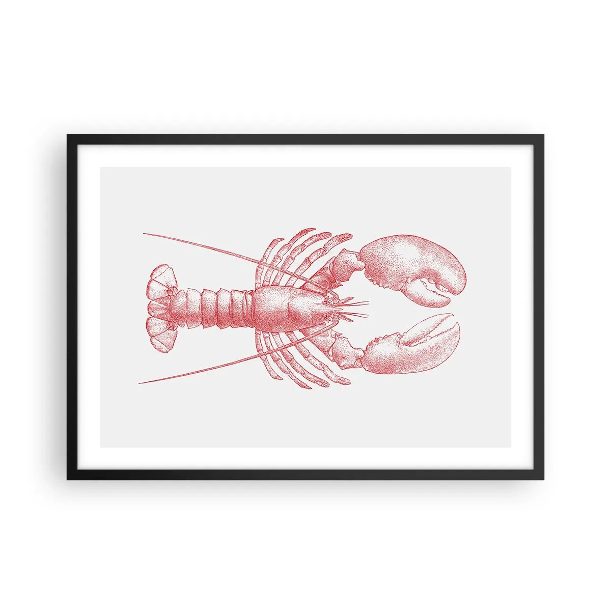 Plakat i sort ramme - Hummer, der er Homer værdig - 70x50 cm
