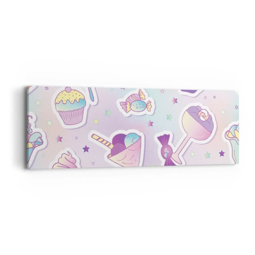 Lærredstryk - Billede på lærred - At have en fødselsdag hver dag - 90x30 cm