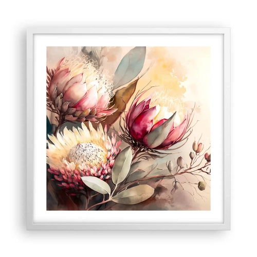 Plakat i hvid ramme - I profil og en face - 50x50 cm