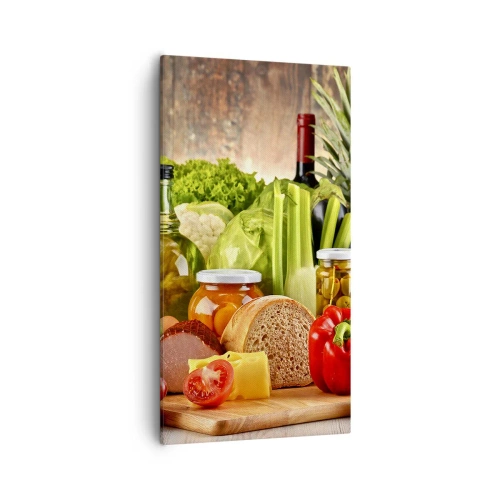 Lærredstryk - Billede på lærred - Røget, ristet, marineret - 55x100 cm