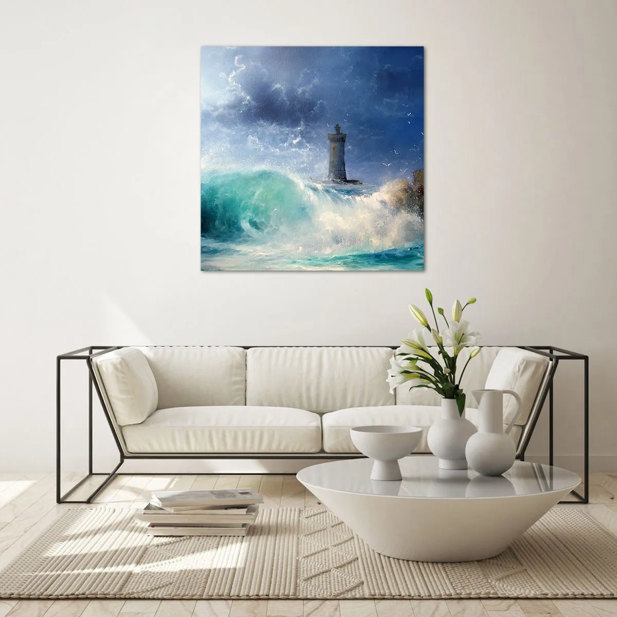 Billede på glas - På vagt mod elementerne - 50x50 cm