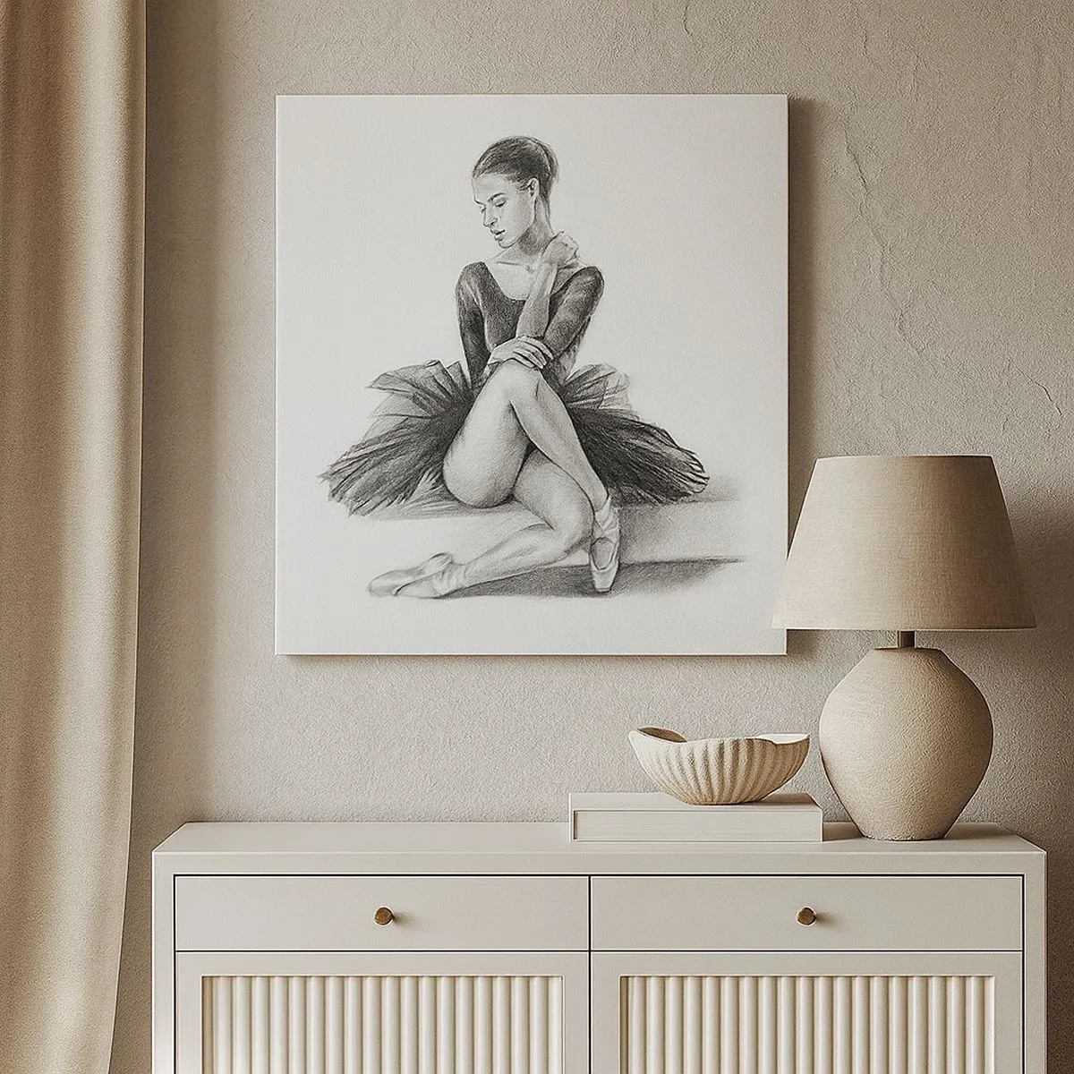 Lærredstryk - Billede på lærred - Fortryllet af dans - 30x30 cm