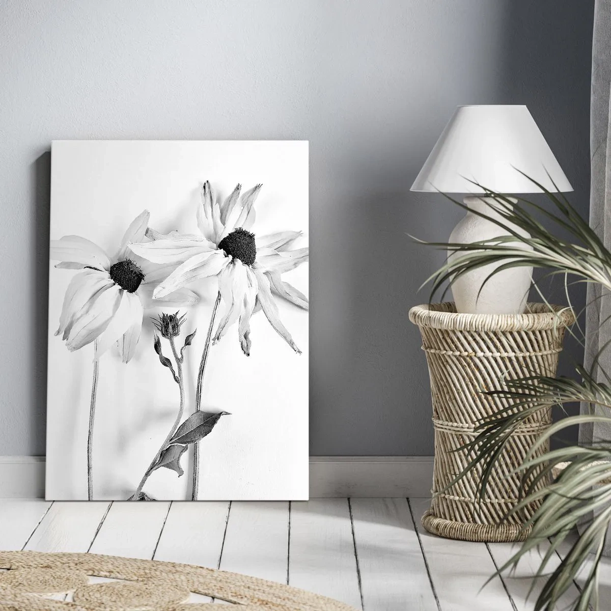 Lærredstryk - Billede på lærred - Ingen ønsker at være alene - 55x100 cm