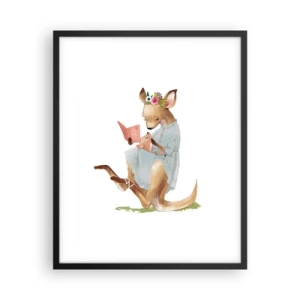 Plakat i sort ramme - Læs for mig, mor - 40x50 cm