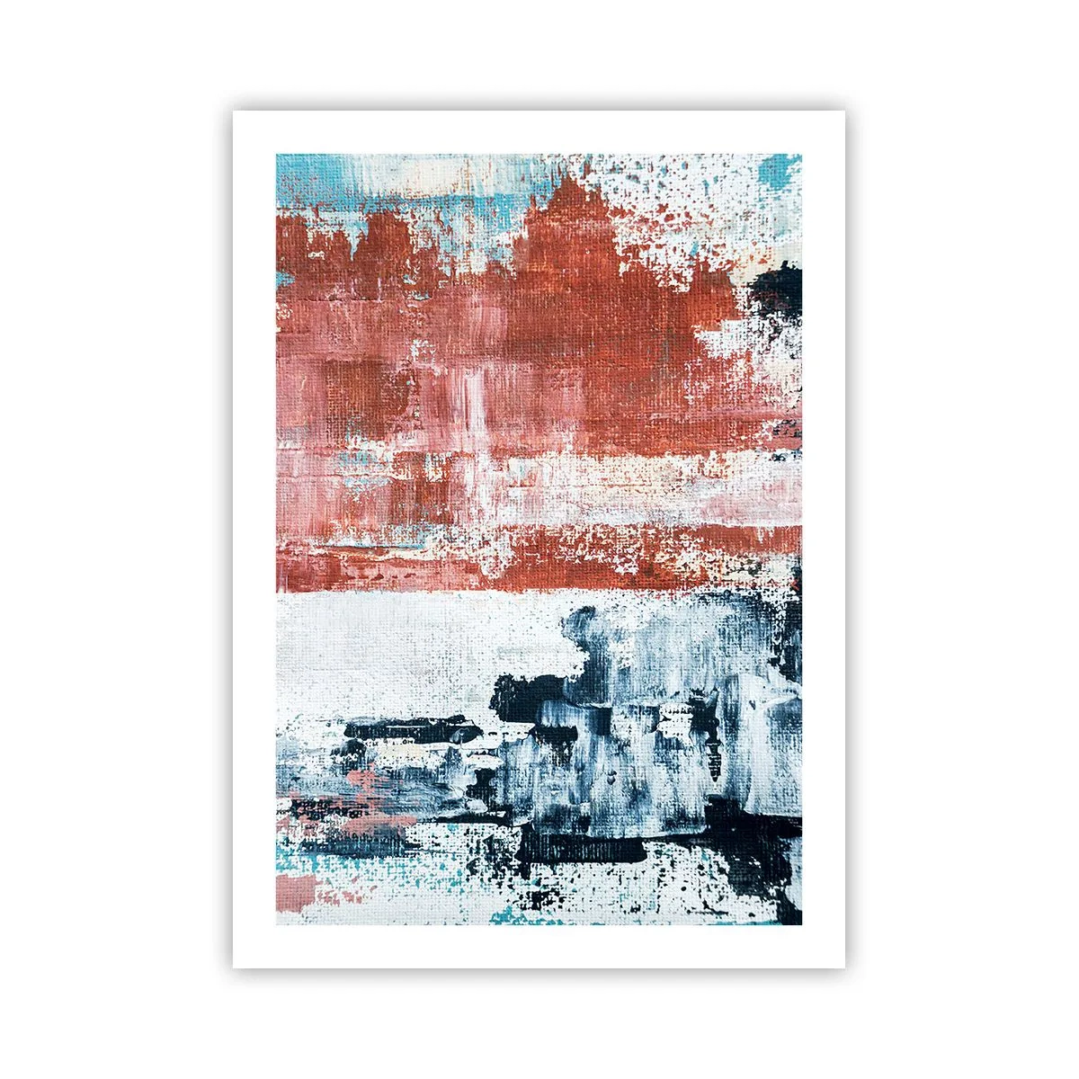Plakat - Abstrakt halvt og halvt - 50x70 cm