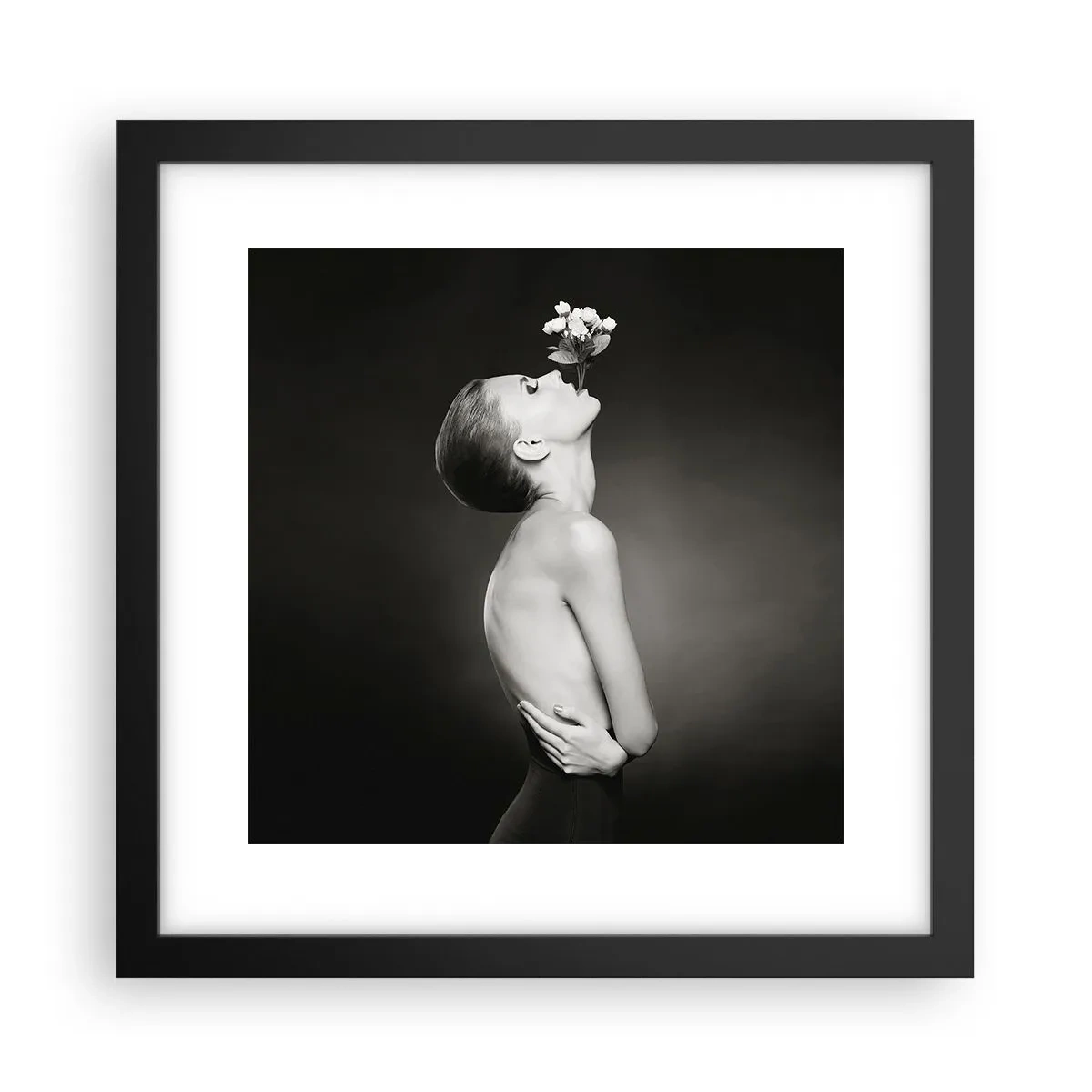 Plakat i sort ramme - Excentrisk elegance - 30x30 cm