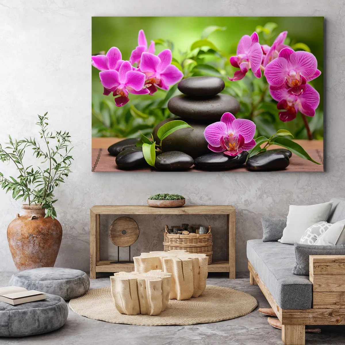 Lærredstryk - Billede på lærred - Pyramide af ro og fred - 120x80 cm