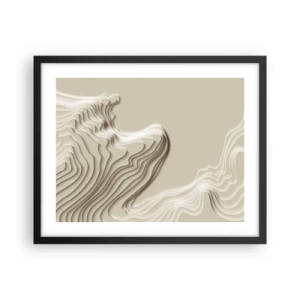 Plakat i sort ramme - Kunstens topografi - 50x40 cm