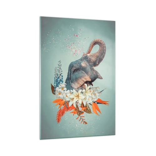 Billede på glas - Brøl af glæde - 70x100 cm