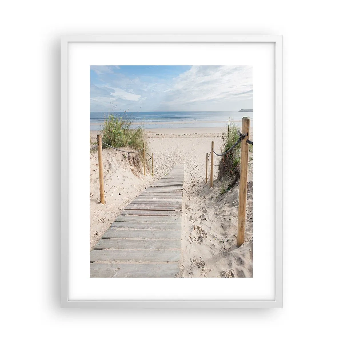 Plakat i hvid ramme - Ud over horisonten - 40x50 cm