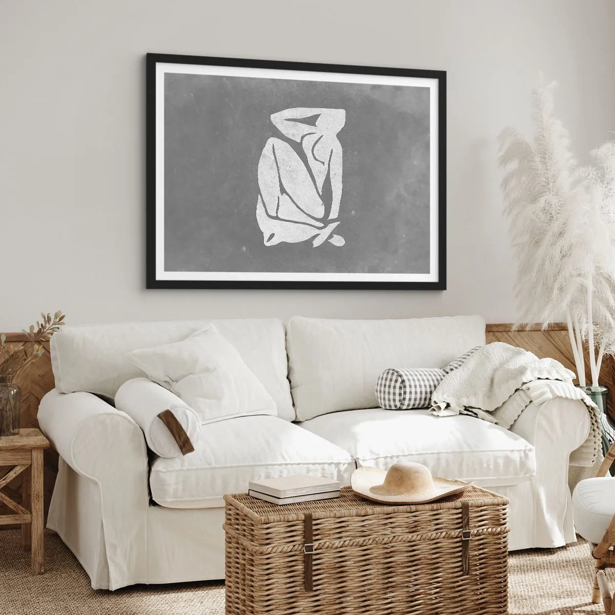 Plakat i sort ramme - I drømmerier - 50x40 cm