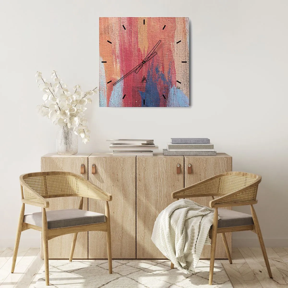 Vægur, Uret - Lad en regnbue flyde - 30x30 cm