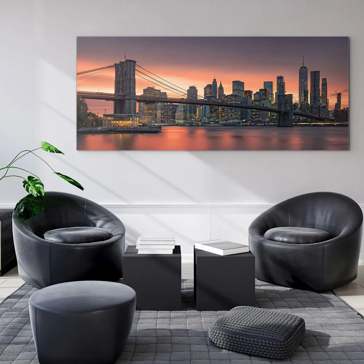 Billede på glas - Sænket i lilla stilhed - 120x50 cm