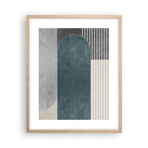 Plakat i ramme af lyst egetræ - Horisontal komposition - 40x50 cm