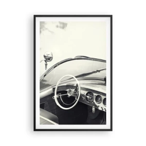 Plakat i sort ramme - Vejr for de rige - 61x91 cm