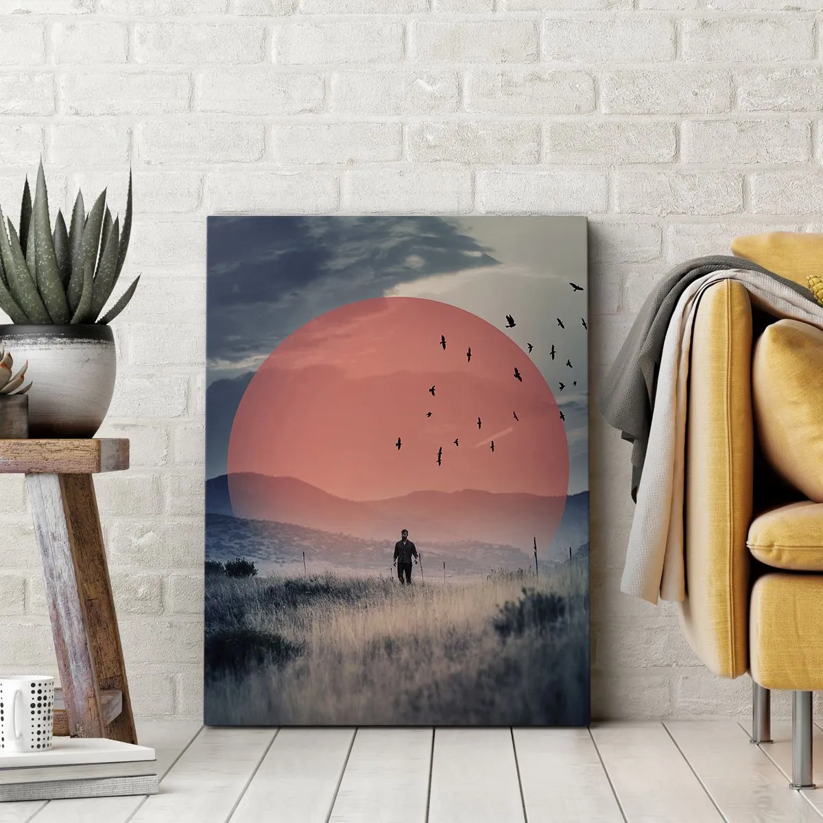 Lærredstryk - Billede på lærred - I sine elementer - 50x70 cm