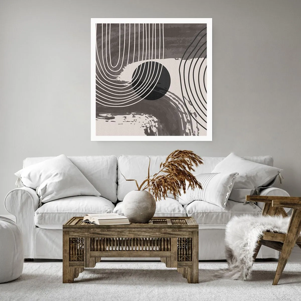 Plakat - Oval vinder - 40x40 cm