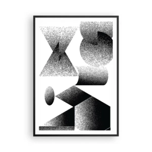 Plakat i sort ramme - Vinkler og ovaler - 70x100 cm