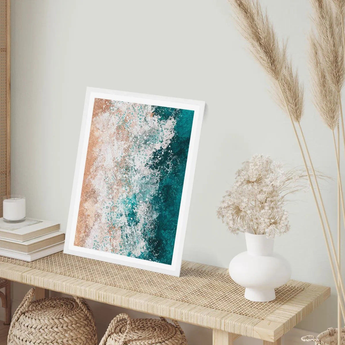 Plakat i hvid ramme - Historier fra havet - 50x70 cm