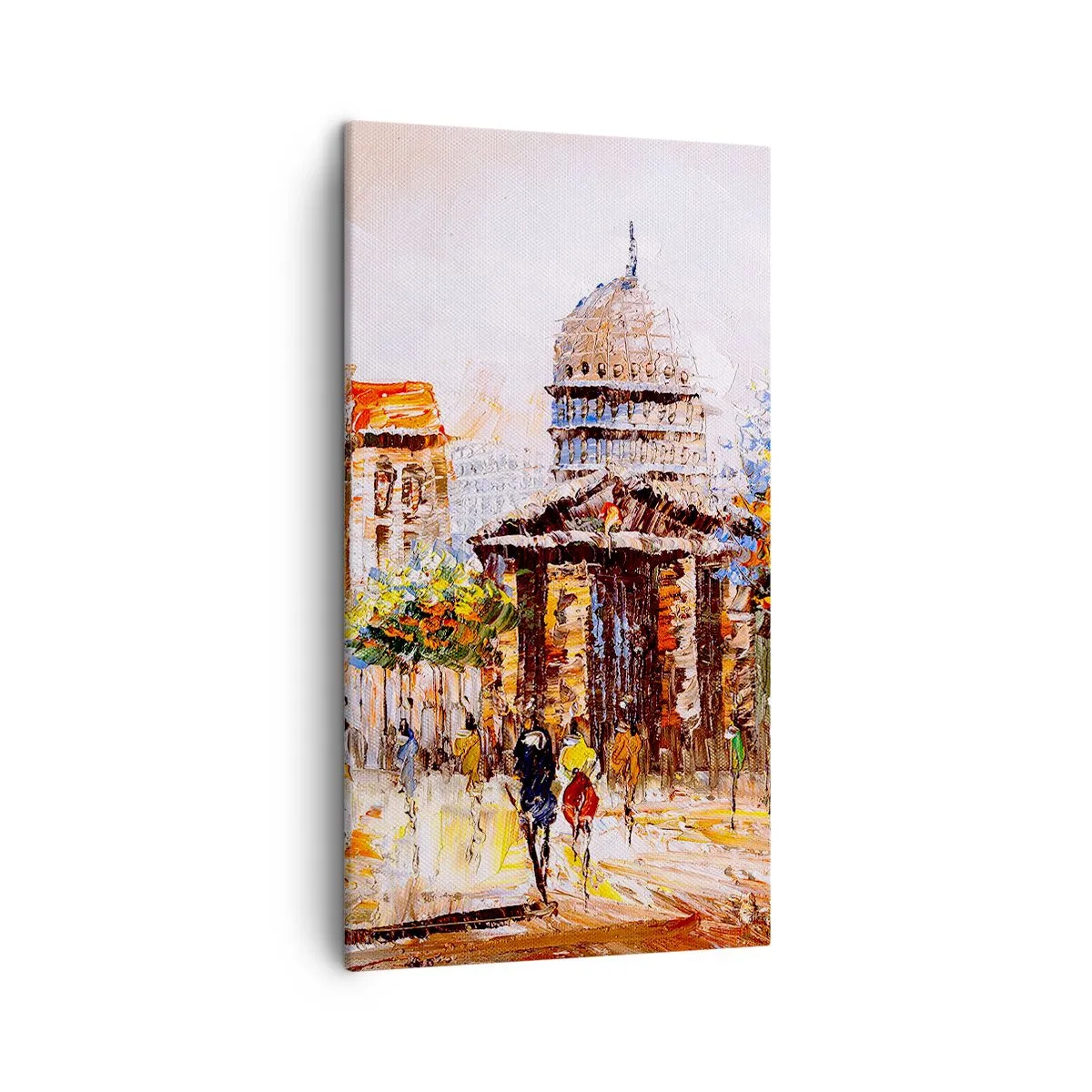 Lærredstryk - Billede på lærred - En parisisk spadseretur - 45x80 cm