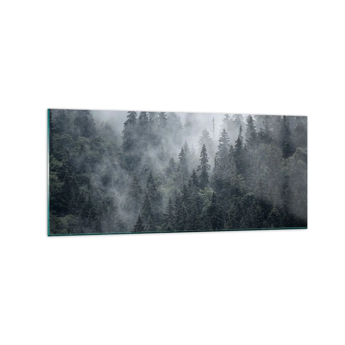 Billede på glas - Skovens daggry - 120x50 cm