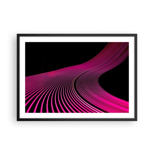 Plakat i sort ramme - En allé af lys - 70x50 cm