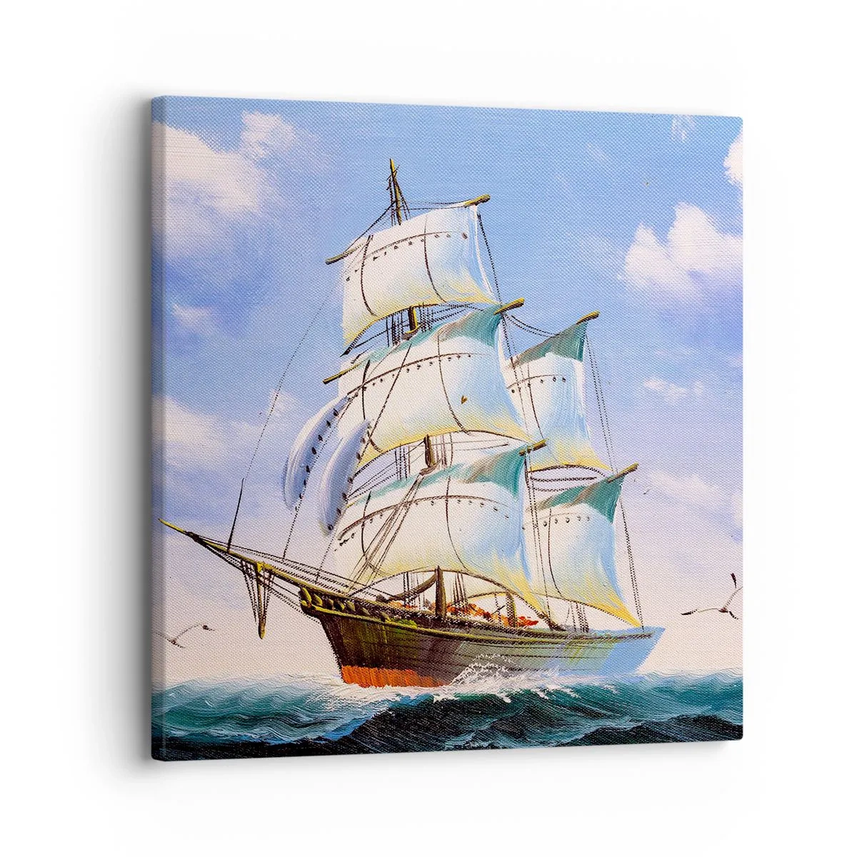 Lærredstryk - Billede på lærred - Stolt med vinden - 30x30 cm