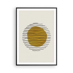 Plakat i sort ramme - Abstraktion, der skælver af varme - 70x100 cm