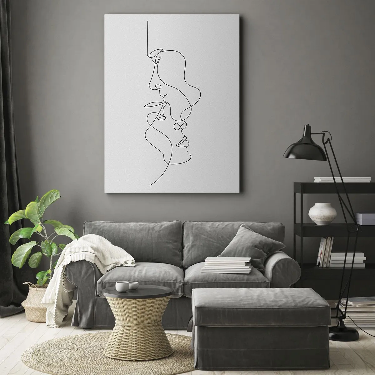 Lærredstryk - Billede på lærred - Gløderne af glubende begær - 50x70 cm