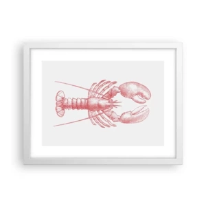 Plakat i hvid ramme - Hummer, der er Homer værdig - 40x30 cm