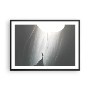 Plakat i sort ramme - Der er altid en vej ud - 70x50 cm