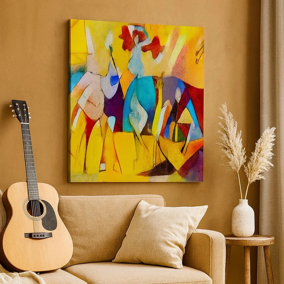 Lærredstryk - Billede på lærred - Sol - liv - glæde - 30x30 cm