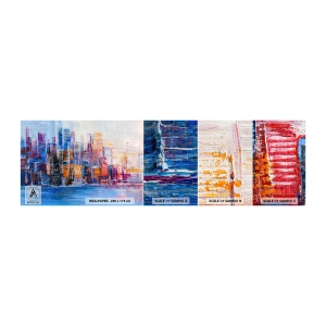 Fototapet Prøve Standard Eco - En glad metropol - By, Arkitektur, Skyskrabere - 100x30 cm