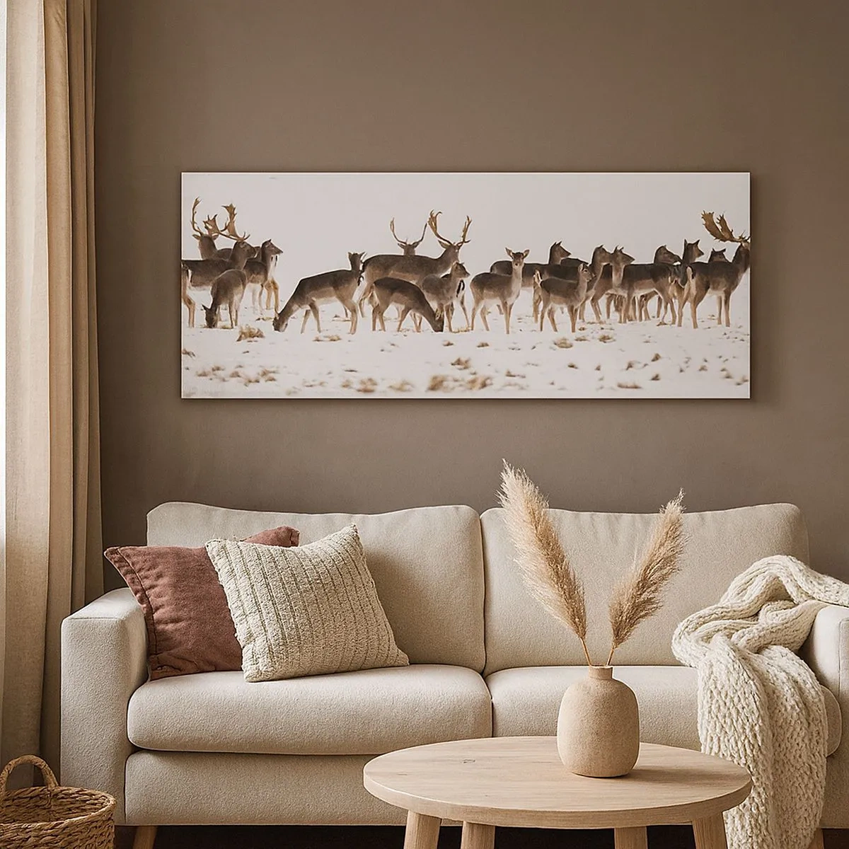 Lærredstryk - Billede på lærred - Er det snart jul? - 100x40 cm