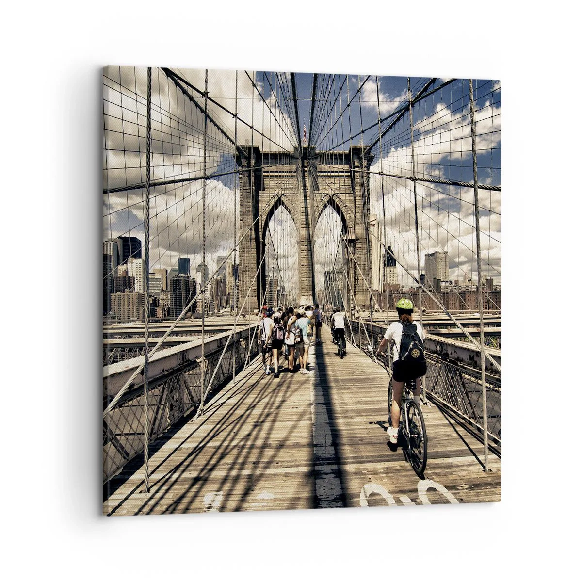 Lærredstryk - Billede på lærred - Lige til hjertet af byen - 50x50 cm