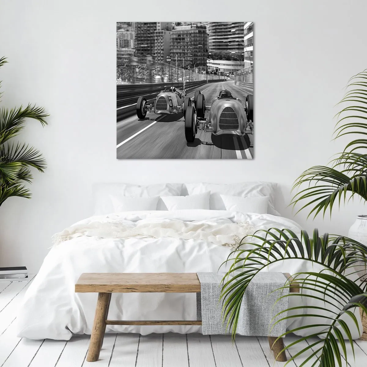 Lærredstryk - Billede på lærred - Der var engang i Monte Carlo - 70x70 cm