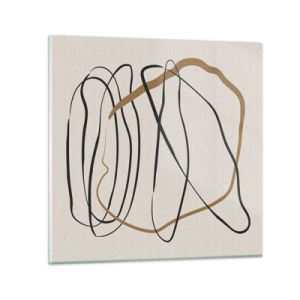 Billede på glas - Komposition - dans i besiddelse - 70x70 cm