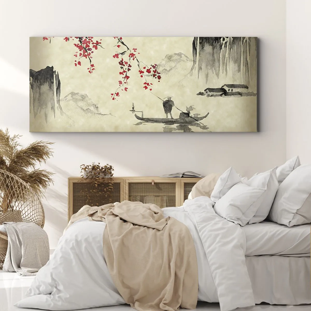 Lærredstryk - Billede på lærred - I kirsebærblomsternes land - 120x50 cm