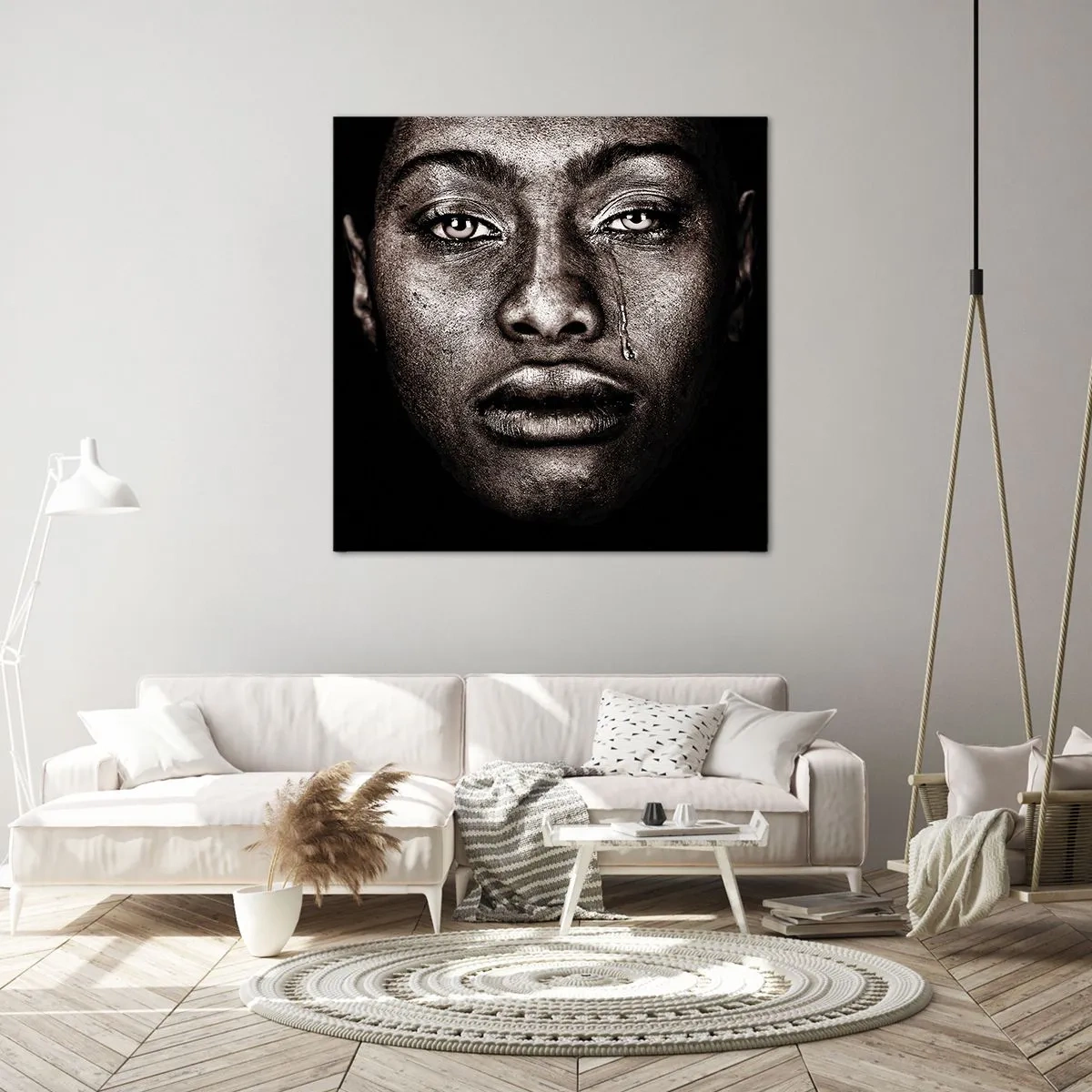 Lærredstryk - Billede på lærred - Én tåre - 50x50 cm