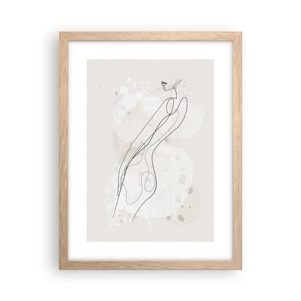 Plakat i ramme af lyst egetræ - At forvilde sig med blikket - 30x40 cm