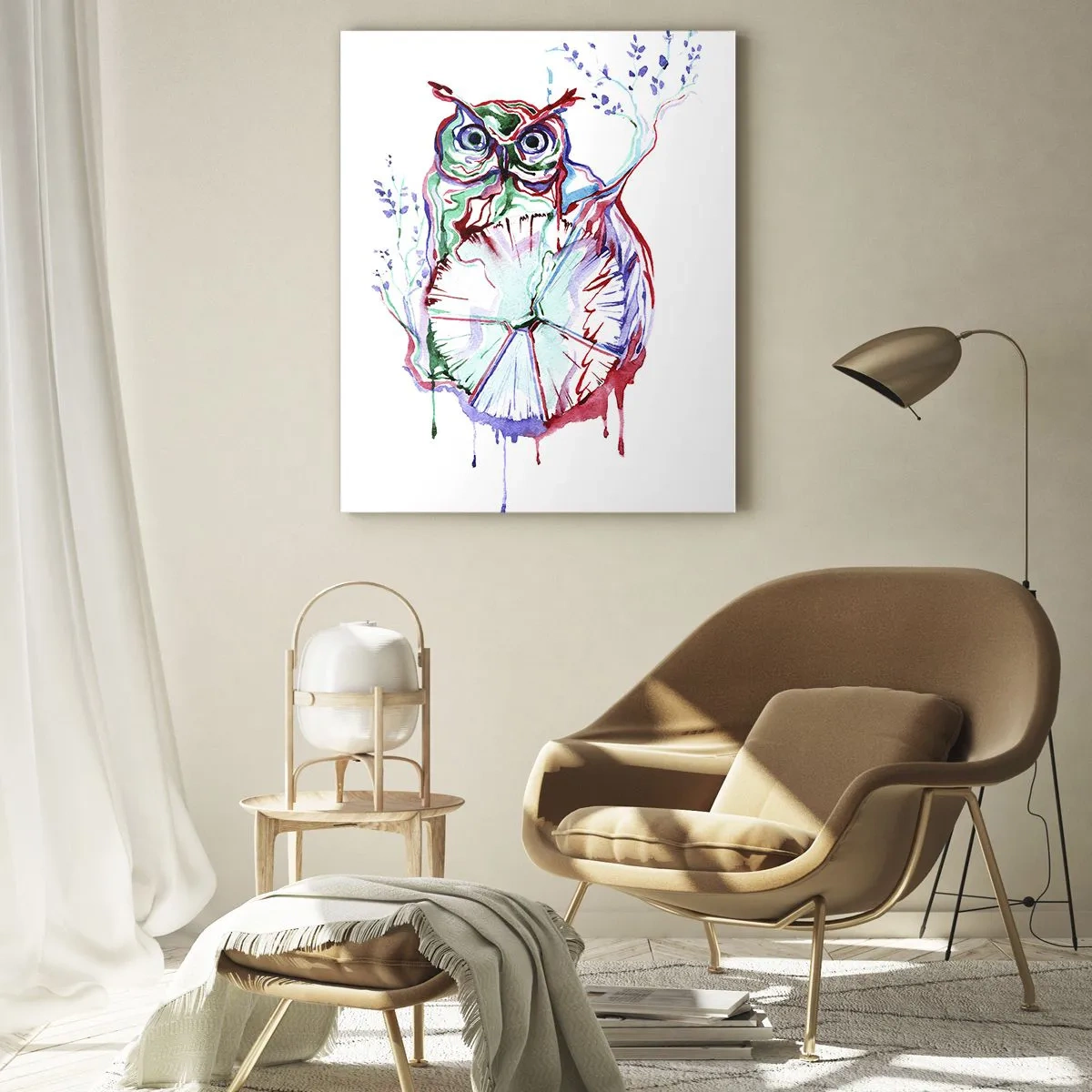 Billede på glas - Klog af natur - 70x100 cm