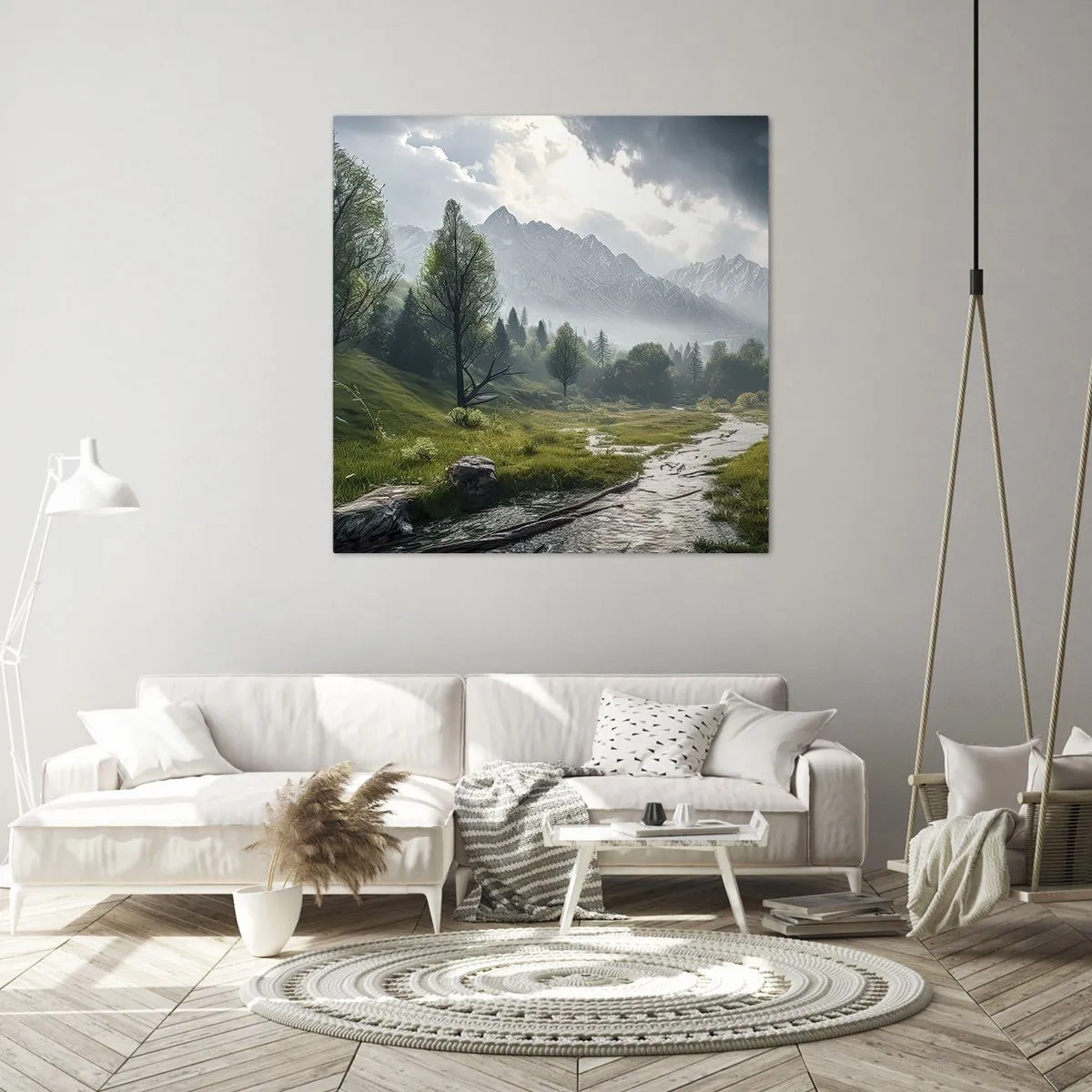 Lærredstryk - Billede på lærred - Der og tilbage - 40x40 cm