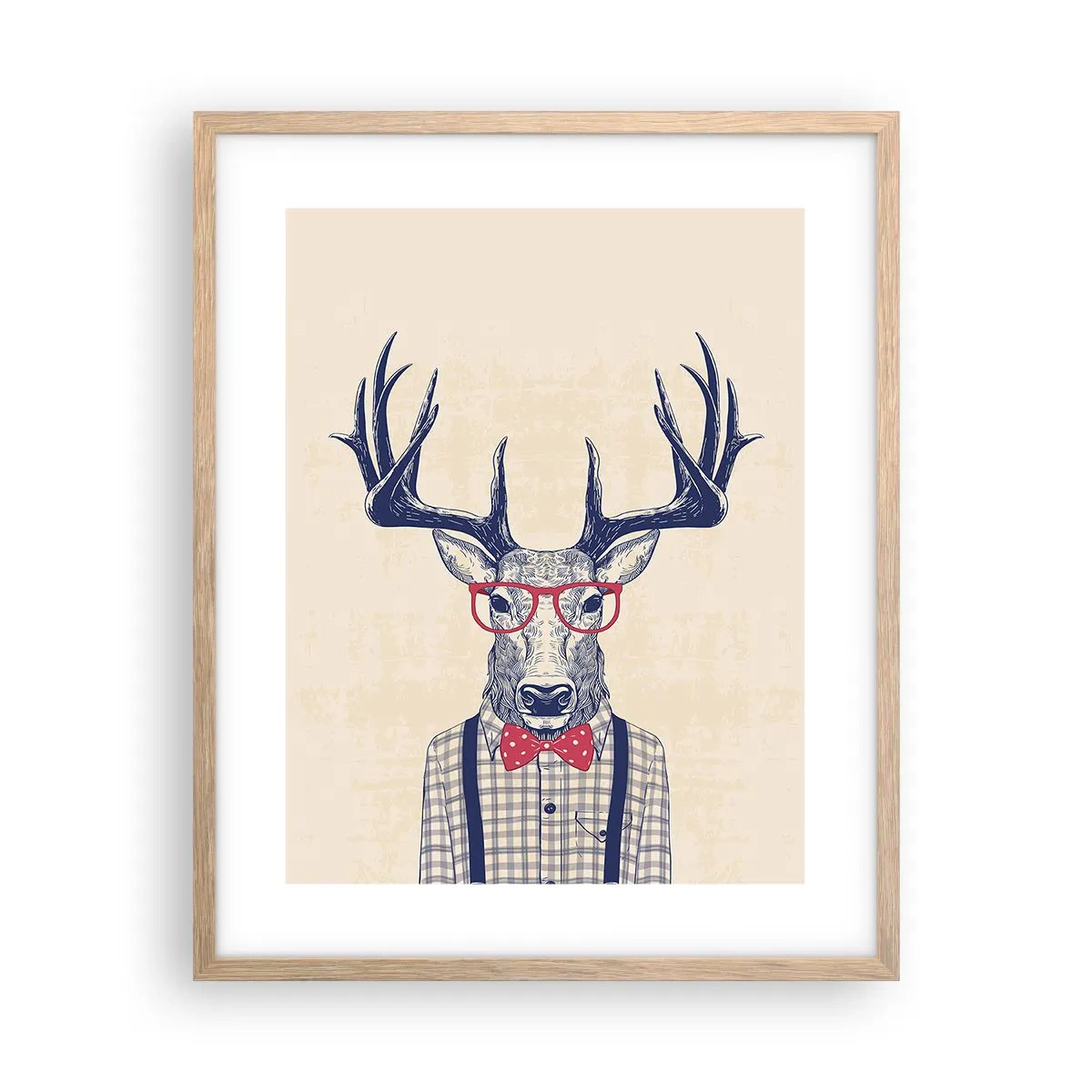 Plakat i ramme af lyst egetræ - Et underholdende ekstravaganza - 40x50 cm