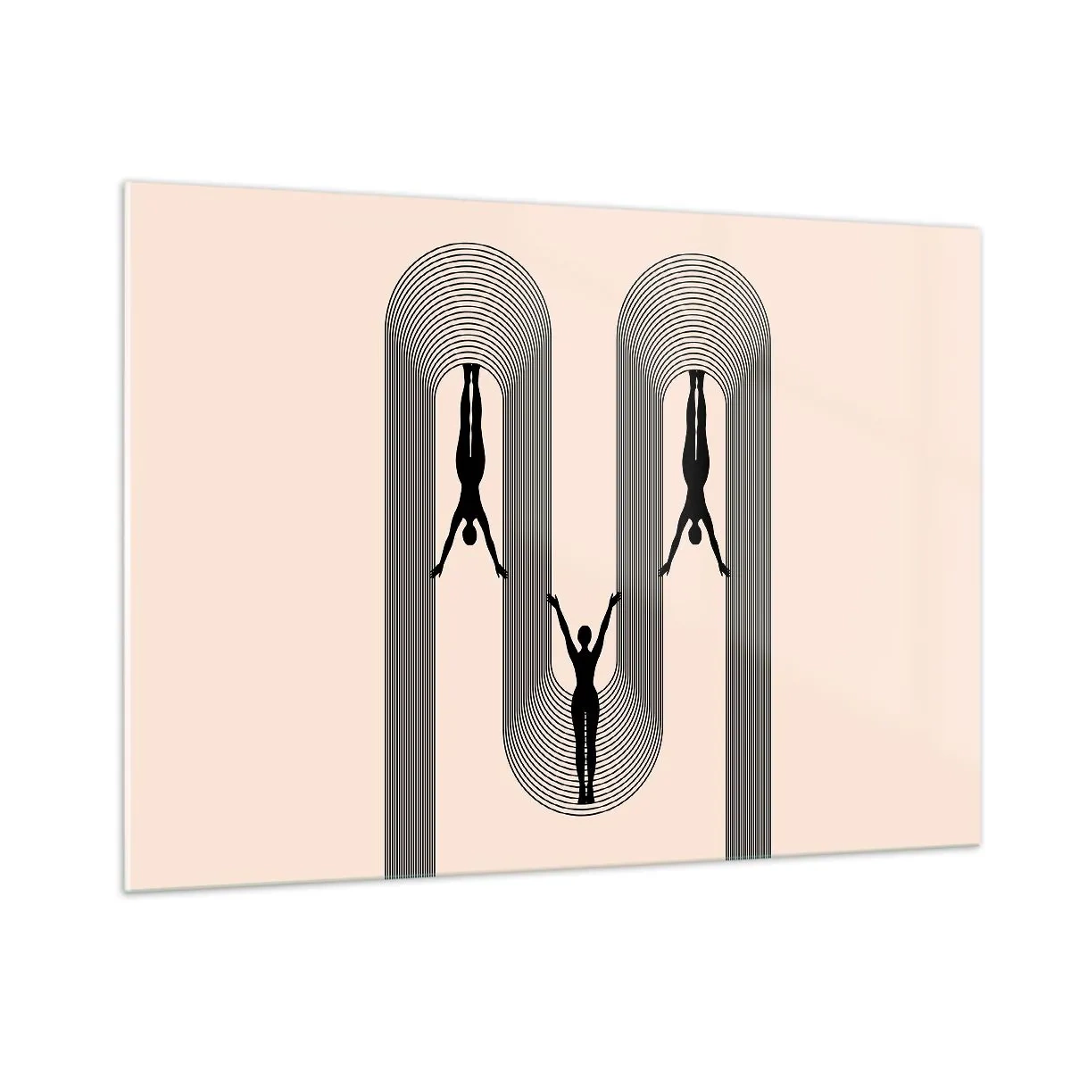 Billede på glas - På hovedet nedad - 100x70 cm