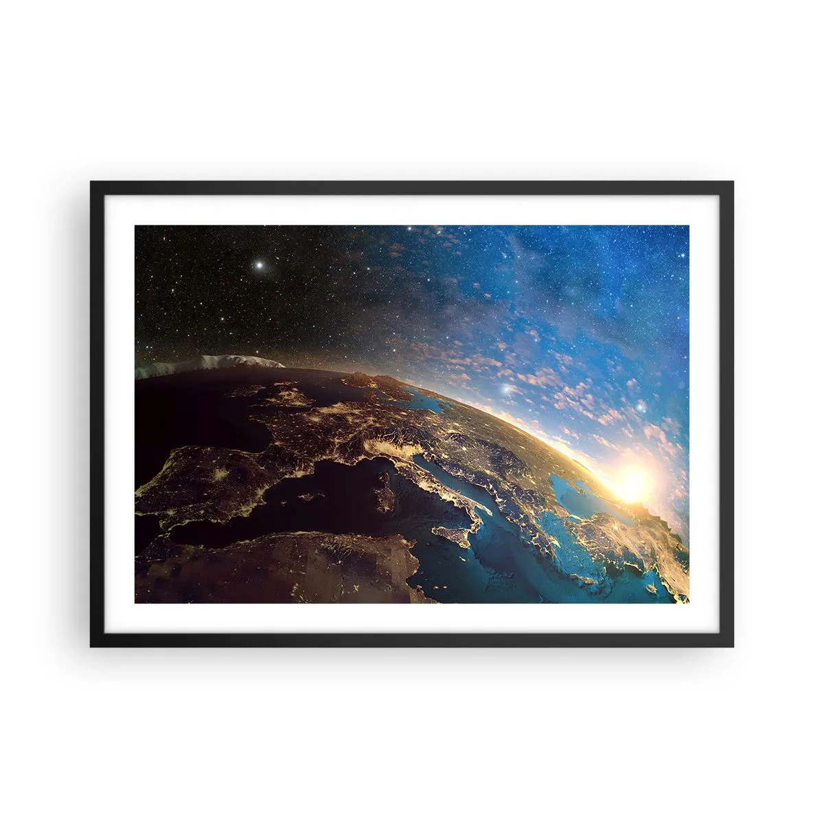 Plakat i sort ramme - Lad os se på hinanden på afstand - 70x50 cm