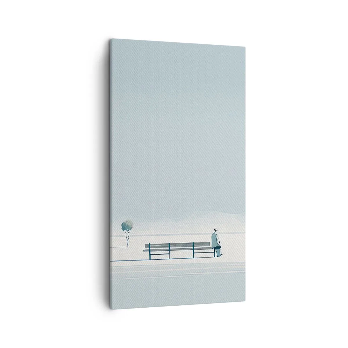 Lærredstryk - Billede på lærred - Ja, jeg venter. - 45x80 cm