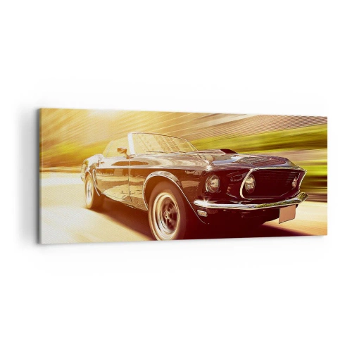 Lærredstryk - Billede på lærred - 1967 - en legende vender tilbage - 120x50 cm