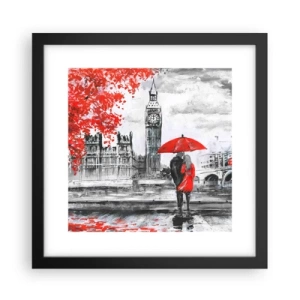Plakat i sort ramme - Forelsket i London - 30x30 cm