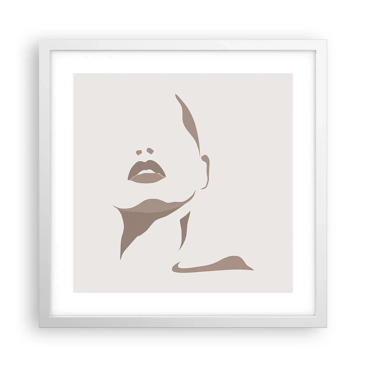 Plakat i hvid ramme - Skabt af lys og skygge - 40x40 cm